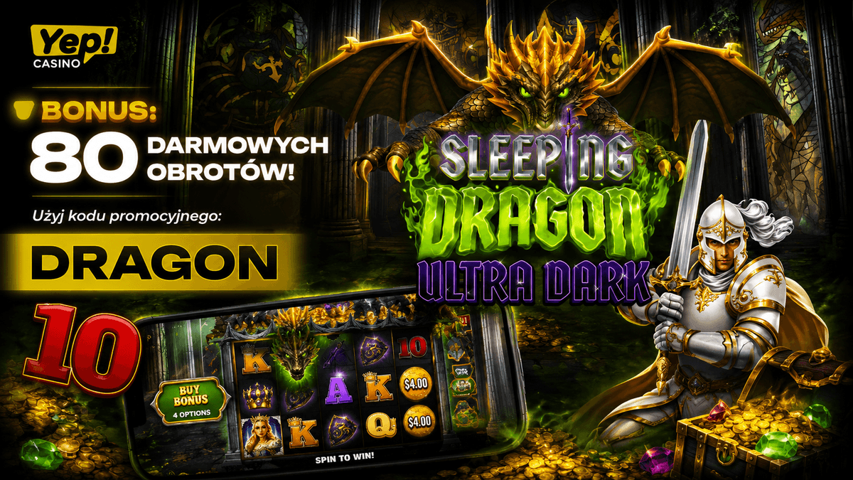 YEP Casino free spins – 80 free spins (code: DRAGON)