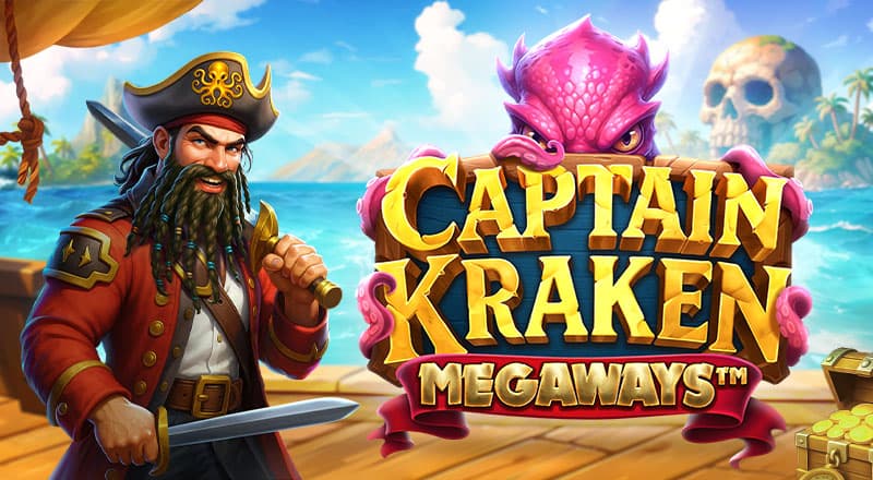 Grafika turnieju Captain Kraken Megaways ☠️ – Wygraj iPhone 16 Pro, PS5 i Weekend na Oktoberfest!