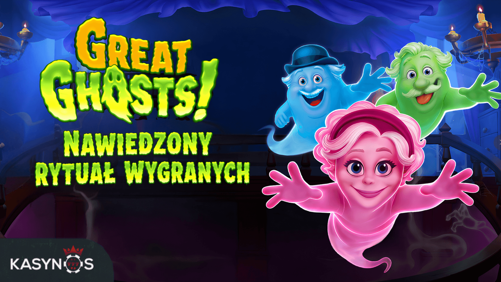 Grafika turnieju 👻💀 GREAT GHOSTS! 💀 Nawiedzony Rytuał Wygranych 💰